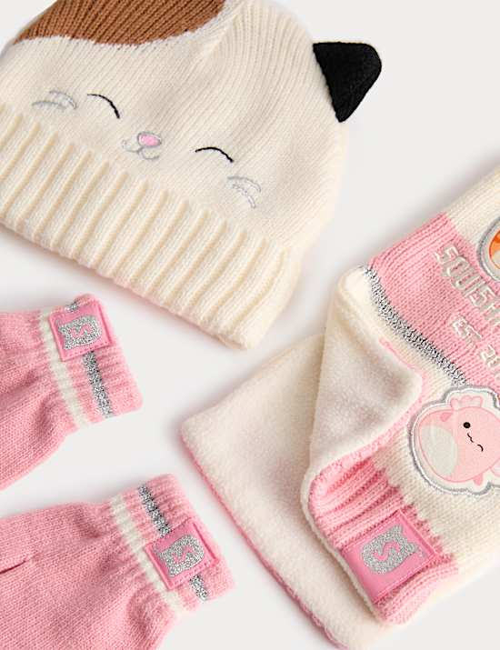 Kids' Squishmallows™Hat, Scarf and Glove Set (3-13 Yrs)