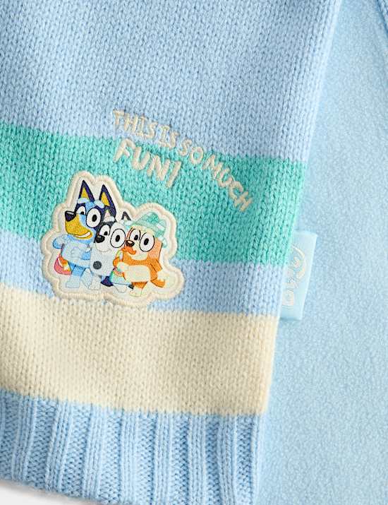 3-delige Bluey™-set met muts, sjaal en wanten voor kinderen (1-6 jaar)