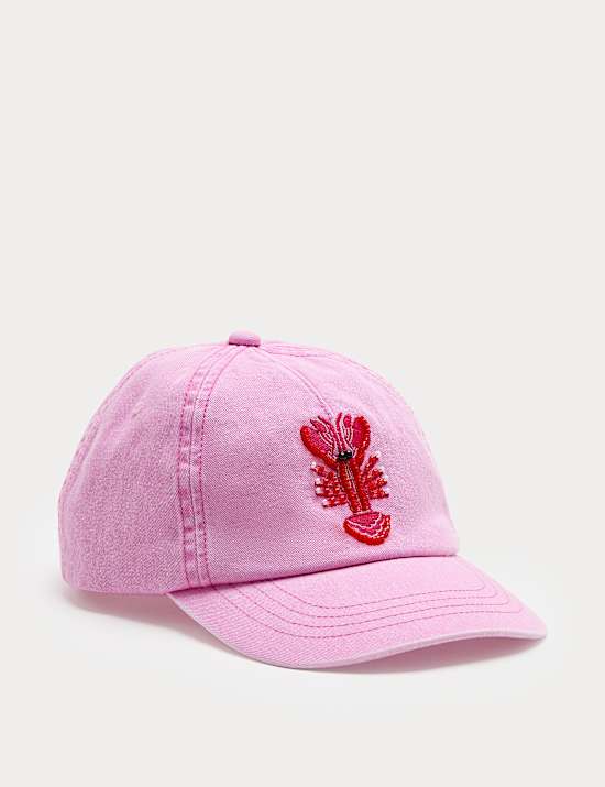 Kids' Pure Cotton Beaded Lobster Cap (3-13 Yrs)