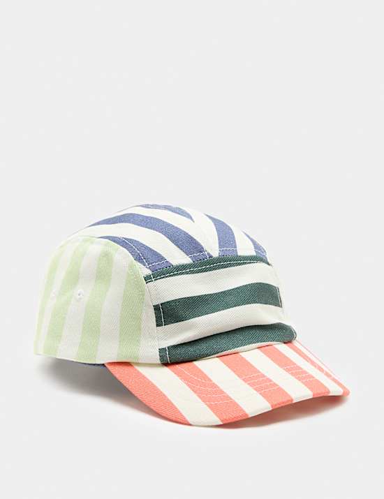 Casquette de baseball enfant color block &agrave; empi&egrave;cement &agrave; rayures (du 3 au 13 ans)