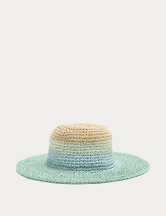 Kids' Straw Ombr&eacute; Wide Brim Hat (18 Mths-13 Yrs)