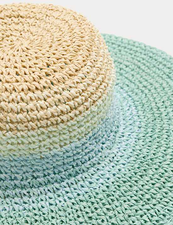 Kids' Straw Ombr&eacute; Wide Brim Hat (18 Mths-13 Yrs)