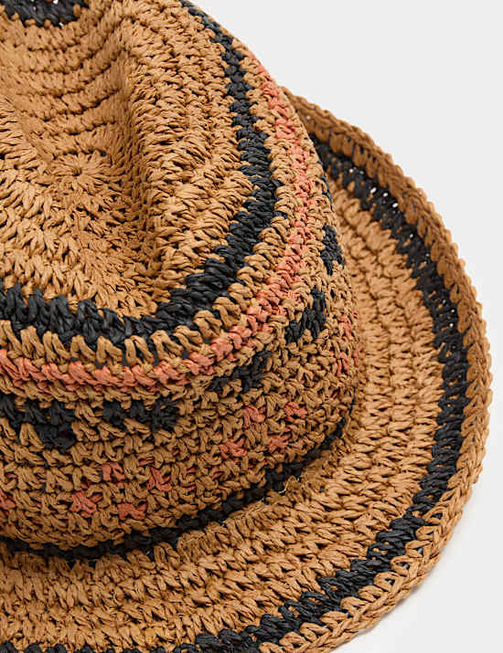Chapeau de paille enfant style Trilby