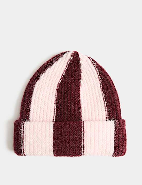 Kids Striped Beanie Hat