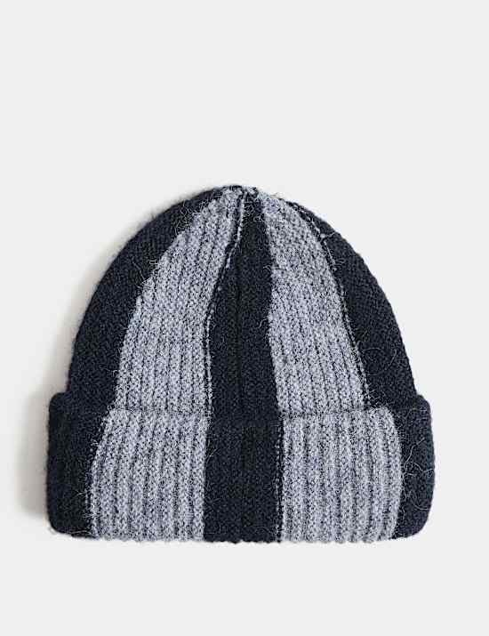 Kids Striped Beanie Hat