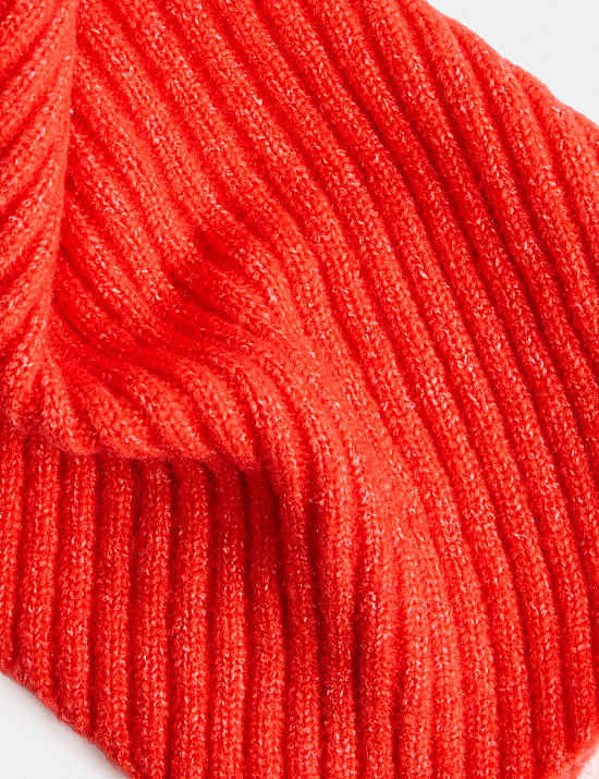 Kids Triangle Ribbed Knit Scarf