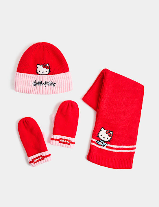 3 Pack Hello Kitty&trade; Hat, Scarf & Glove Set