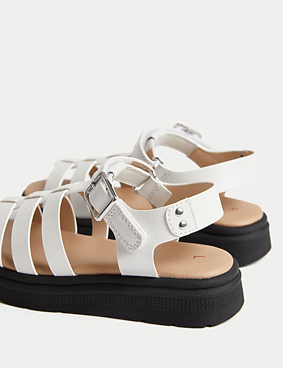 Sandales &eacute;paisses enfants &agrave; bande auto-agrippante et brides (du 20 au 35)