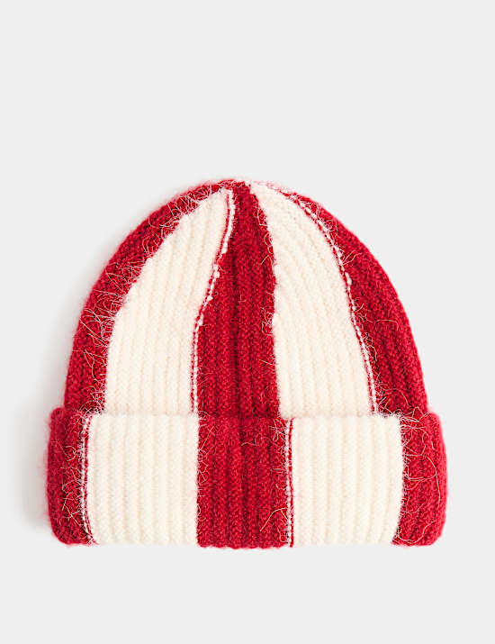 Striped Beanie Hat