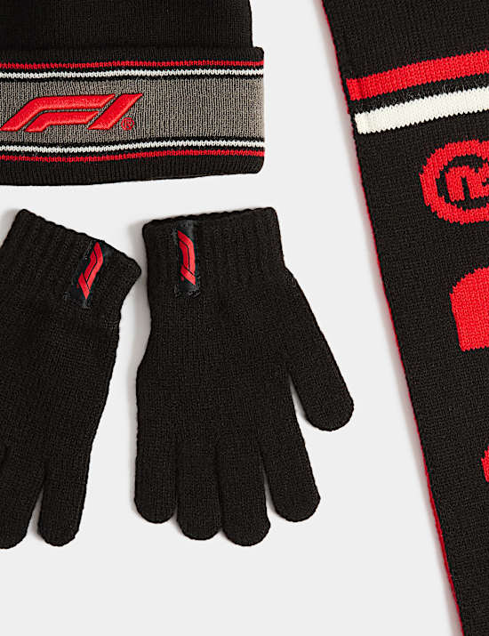 3pk Formula 1&trade; Hat, Scarf & Glove Set