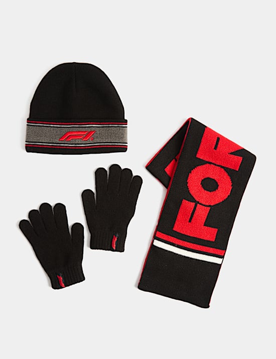 3pk Formula 1&trade; Hat, Scarf & Glove Set