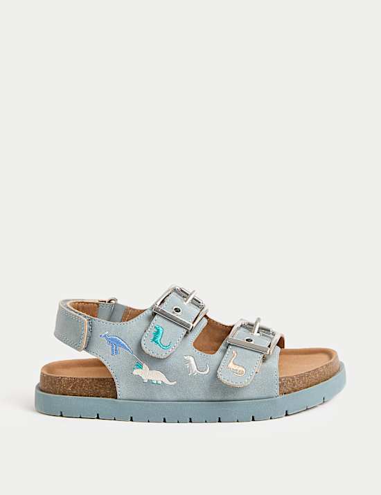 Kids' Dinosaur Embroidered Sandals (4 Small - 2 Large)