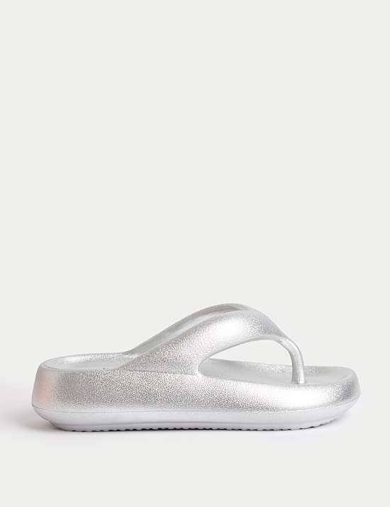 Robuuste effen teenslippers voor kinderen (maat 33-39,5)