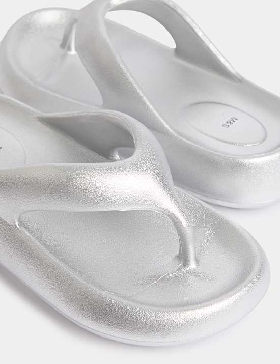 Robuuste effen teenslippers voor kinderen (maat 33-39,5)