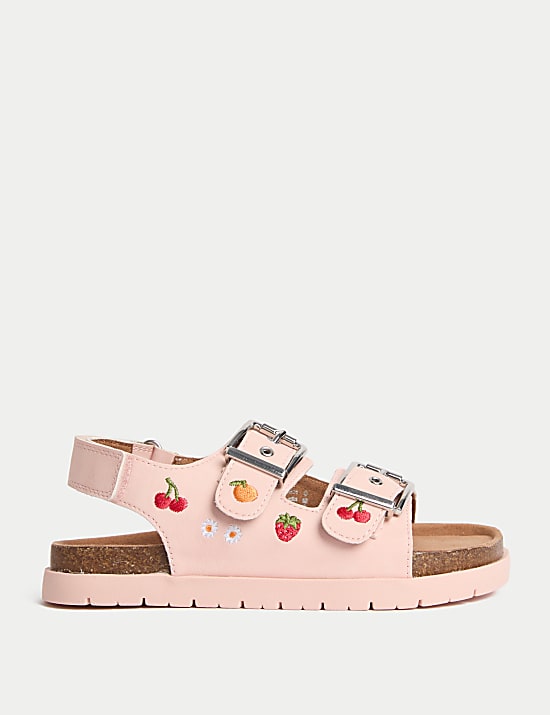 Kids' Patterned Footbed Sandals (4 Small - 2 Large)