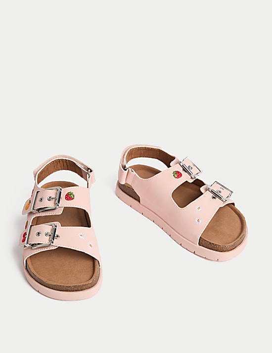Kids' Patterned Footbed Sandals (4 Small - 2 Large)