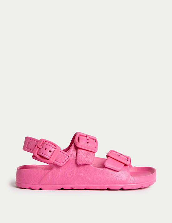 Kids' Plain Buckle Footbed Sandals (4 Small - 2 Large)