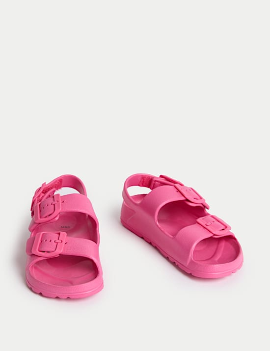 Kids' Plain Buckle Footbed Sandals (4 Small - 2 Large)