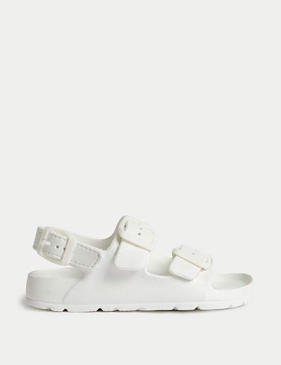 Kids' Plain Buckle Footbed Sandals (4 Small - 2 Large)