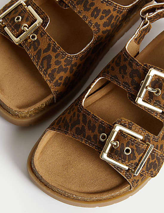 Kids' Patterned Riptape Footbed Sandals (4 Small - 6 Large)