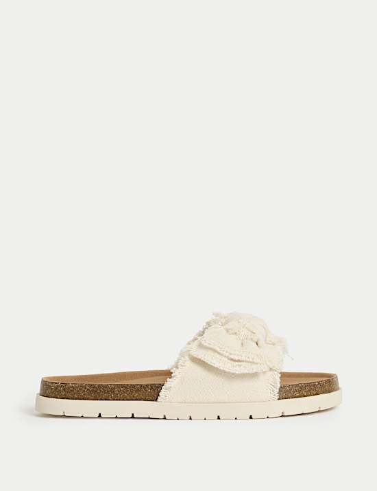 Kids' Canvas Bow Sliders (1 Large - 6 Large)