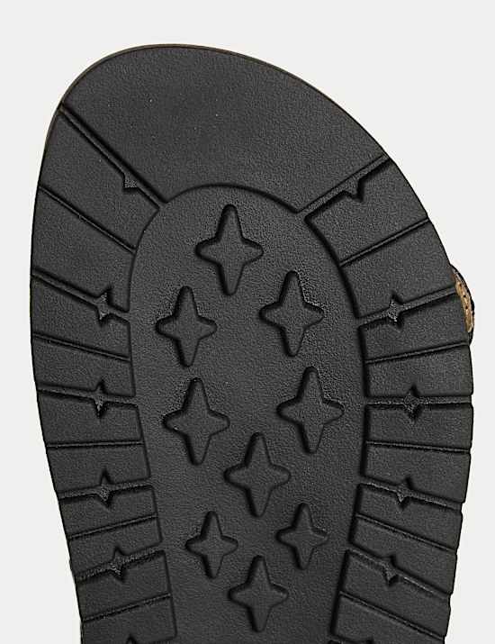 Kids' Plain Double Buckle Footbed Sandals (4 Small - 6 Large)