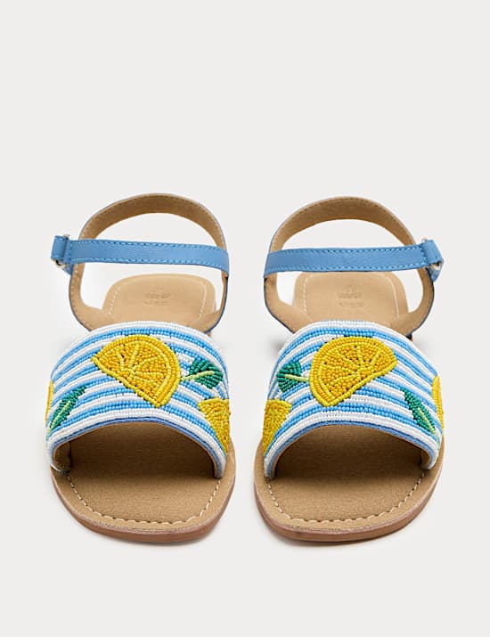 Kids' Beaded Lobster Riptape Sandals (10 Small - 4 Large)