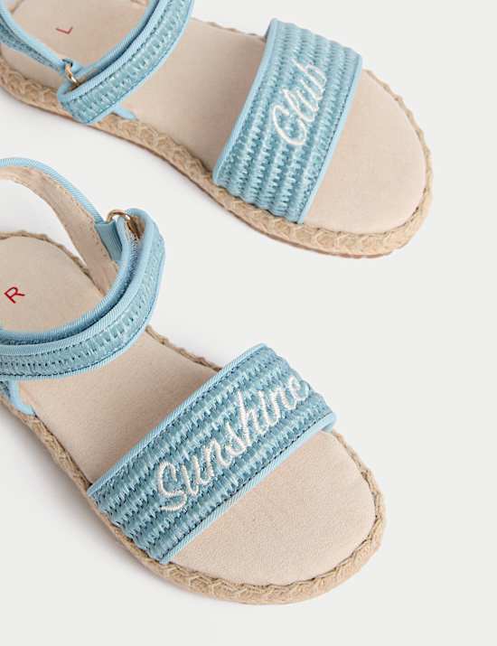 Kids' Embroidered Strap Sandals (4 Small - 2 Large)