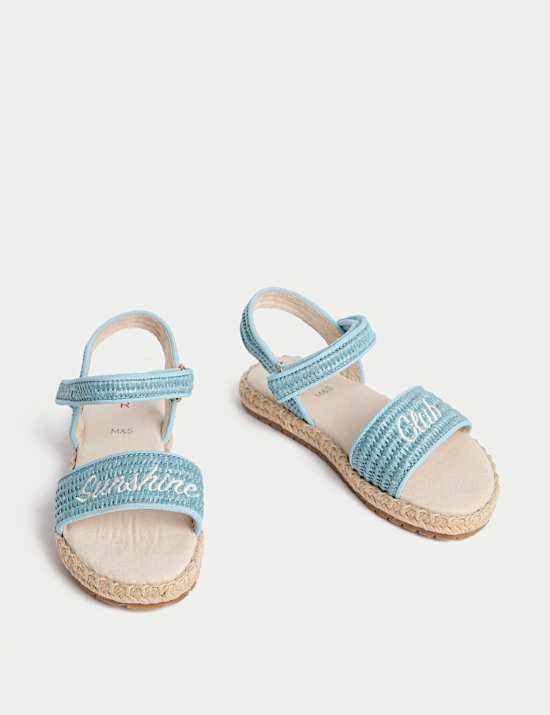 Kids' Embroidered Strap Sandals (4 Small - 2 Large)