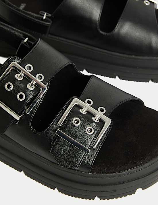 Kids' Chunky Buckle Footbed Sandals (1 Large - 6 Large)