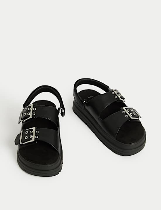 Kids' Chunky Buckle Footbed Sandals (1 Large - 6 Large)