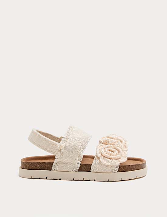 Kids' Double Strap Crochet-Style Sandals (4 Small-2 Large)