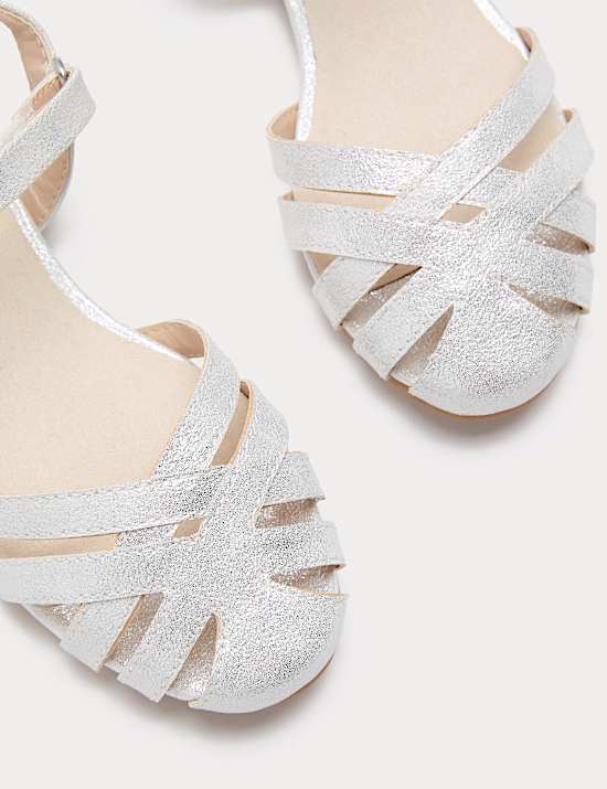 Kids' Glitter Sandals (4 Small-2 Large)