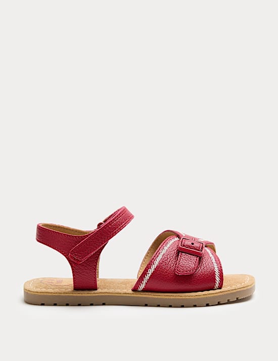Kids' Leather Buckle Sandals (4 Small-2 Large)