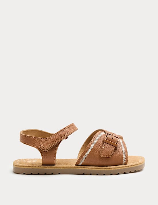 Kids' Leather Buckle Sandals (4 Small-2 Large)