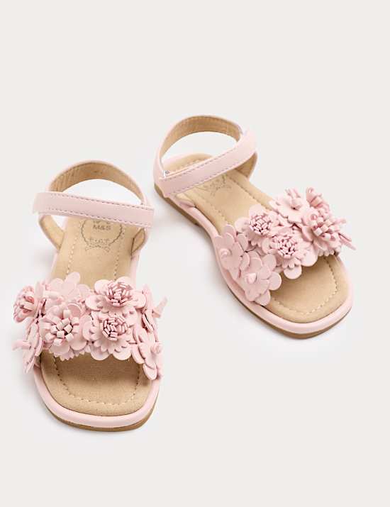 Kids Flower Strap Sandals (4 Small-2 Large)