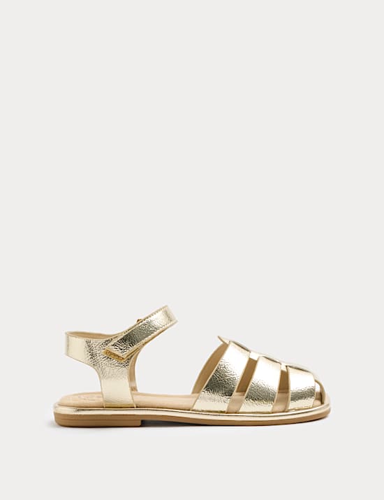 Kids' Metallic Fisherman Sandals (4 Small - 6 Large)