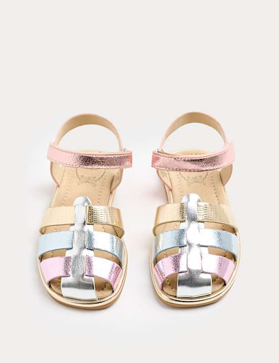 Kids' Metallic Fisherman Sandals (4 Small - 6 Large)
