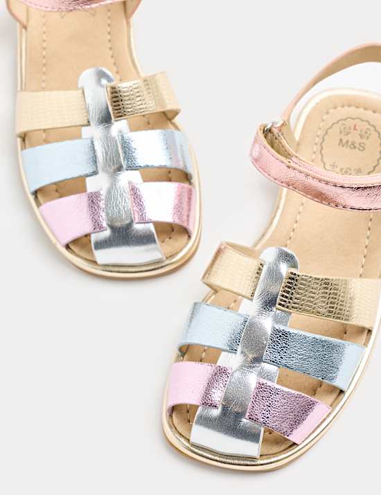 Kids' Metallic Fisherman Sandals (4 Small - 6 Large)