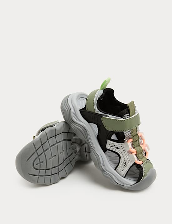 Kids Sporty Colour Block Trekkers (4 Small - 2 Large)