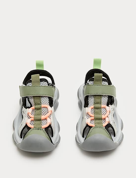 Kids Sporty Colour Block Trekkers (4 Small - 2 Large)