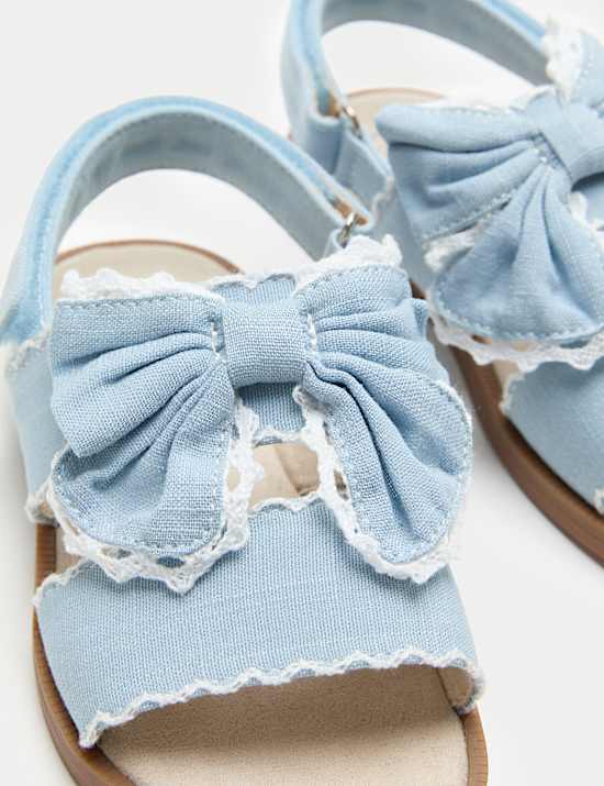 Kids'Double Strap Bow Sandals (4 Small-2 Large)