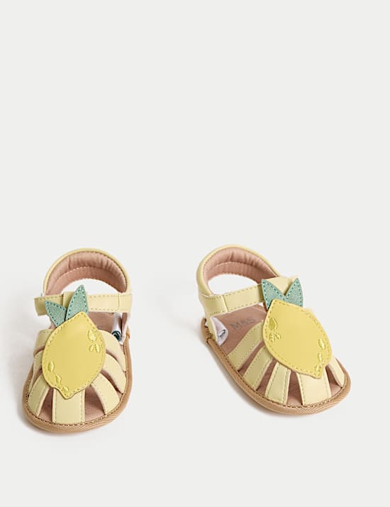 Lemon Riptape Pram Shoes (0-18 Mths)
