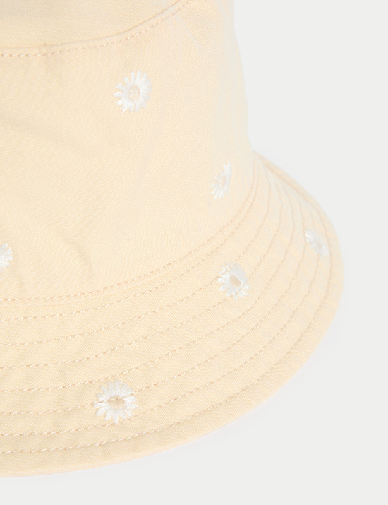 Kids' Pure Cotton Embroidered Bucket Hat (`1-13 Yrs)