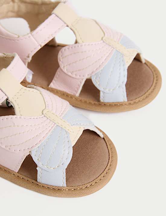 Butterfly Sandal Pram Shoes (0-18 Months)