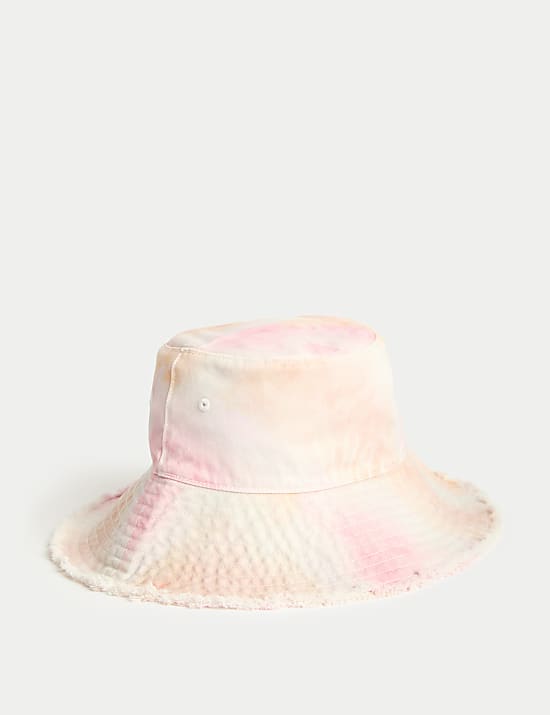 Kids' Pure Cotton Wide Brim Bucket Sun Hat (1-13 Yrs)
