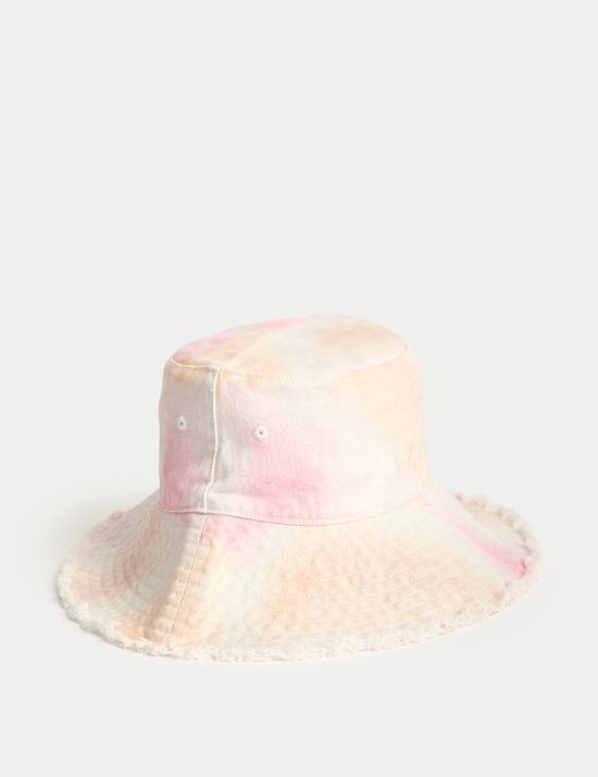 Kids' Pure Cotton Wide Brim Bucket Sun Hat (1-13 Yrs)