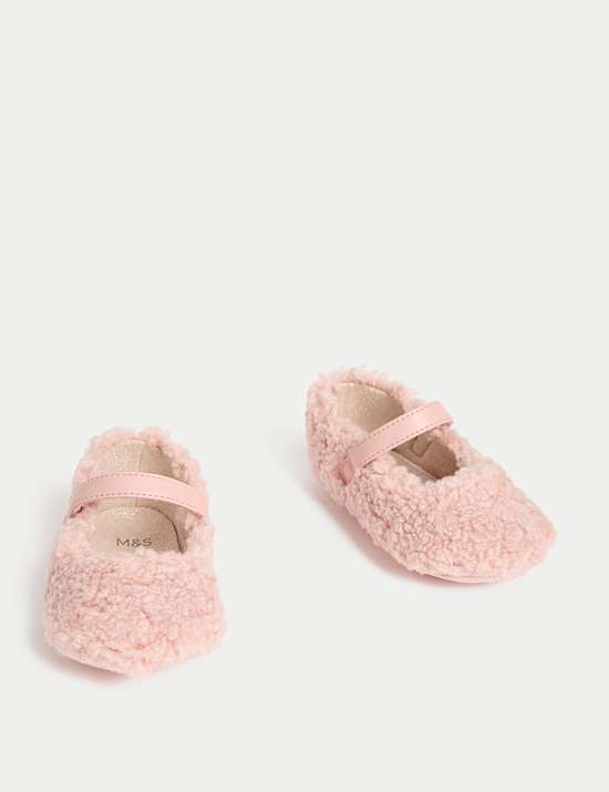 Ballerines bébés imitation fourrure (jusqu’au 18 mois)