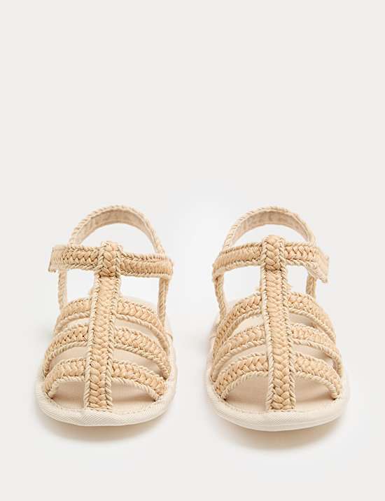 Baby Braided Riptape Fisherman Pram Sandals (0-18 Mths)