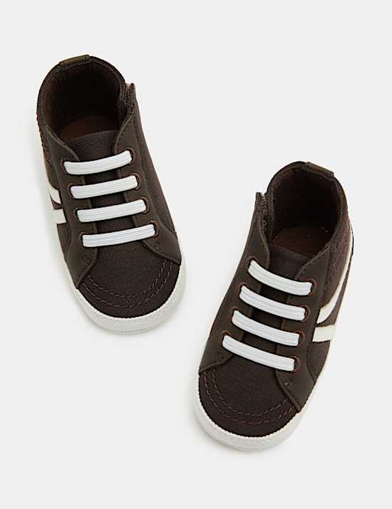 Baby Canvas Riptape Pram Trainers (0-18 Mths)
